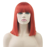 Short Straight  Synthetic Hair Gray Nature Wigs