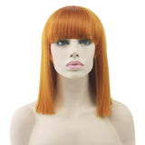 Short Straight  Synthetic Hair Gray Nature Wigs