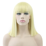 Short Straight  Synthetic Hair Gray Nature Wigs