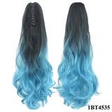 Long Curly Ombre Ponytail Synthetic Hair