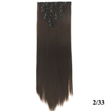 Long Straight High-Temperature Synthetic Hairpiece