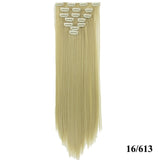 Long Straight High-Temperature Synthetic Hairpiece