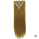 Long Straight High-Temperature Synthetic Hairpiece