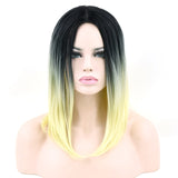 Black To Green Ombre Hair Synthetic Hair Bob Wig