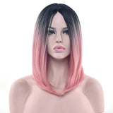 Black To Green Ombre Hair Synthetic Hair Bob Wig