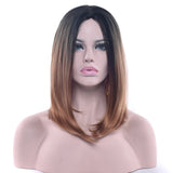 Black To Green Ombre Hair Synthetic Hair Bob Wig
