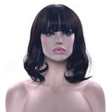 Short Curly Synthetic Hair Pink Wigs