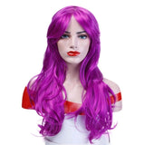 Long wave heat resistant and synthetic wigs has