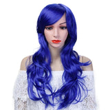 Long wave heat resistant and synthetic wigs has