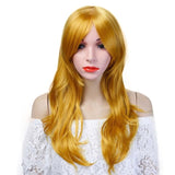 Long wave heat resistant and synthetic wigs has