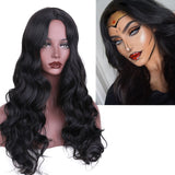 Long Wavy Ombre Red and Blonde Synthetic Wig