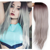 Ombre Green Straight Long Synthetic Wigs