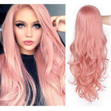 Long Red Wavy Synthetic Hair Wig