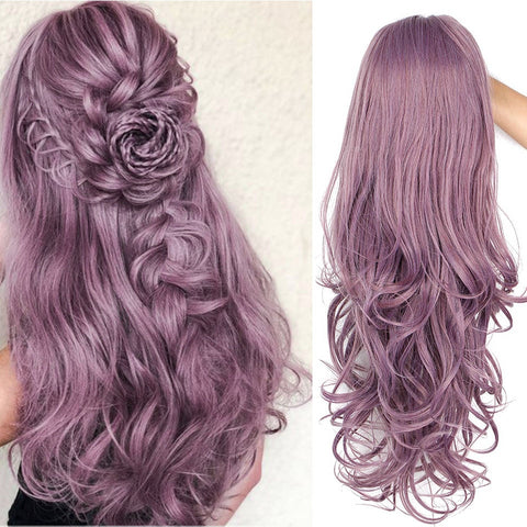 Long Purple Lace Wig