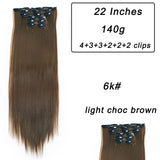 Long Blond Straight Synthetic Hair Extensions has