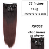 Long Blond Straight Synthetic Hair Extensions has