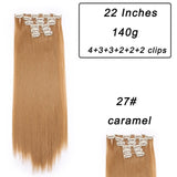 Long Blond Straight Synthetic Hair Extensions has