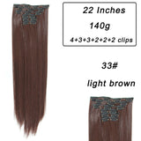 Long Blond Straight Synthetic Hair Extensions has
