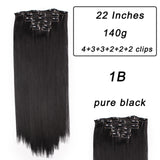 Long Blond Straight Synthetic Hair Extensions has
