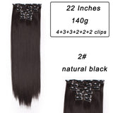 Long Blond Straight Synthetic Hair Extensions has