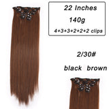 Long Blond Straight Synthetic Hair Extensions has