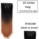 Long Blond Straight Synthetic Hair Extensions has