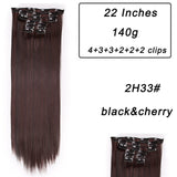 Long Blond Straight Synthetic Hair Extensions has