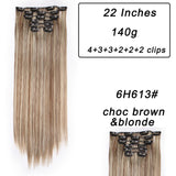 Long Blond Straight Synthetic Hair Extensions has